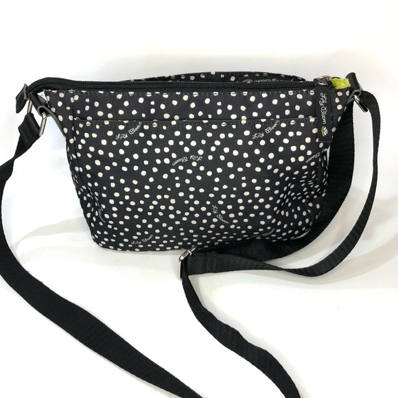 Lily Bloom Black & Cream Dot Crossbody Bag. New, Never Used. Cute Lime Interior. - Picture 12 of 14